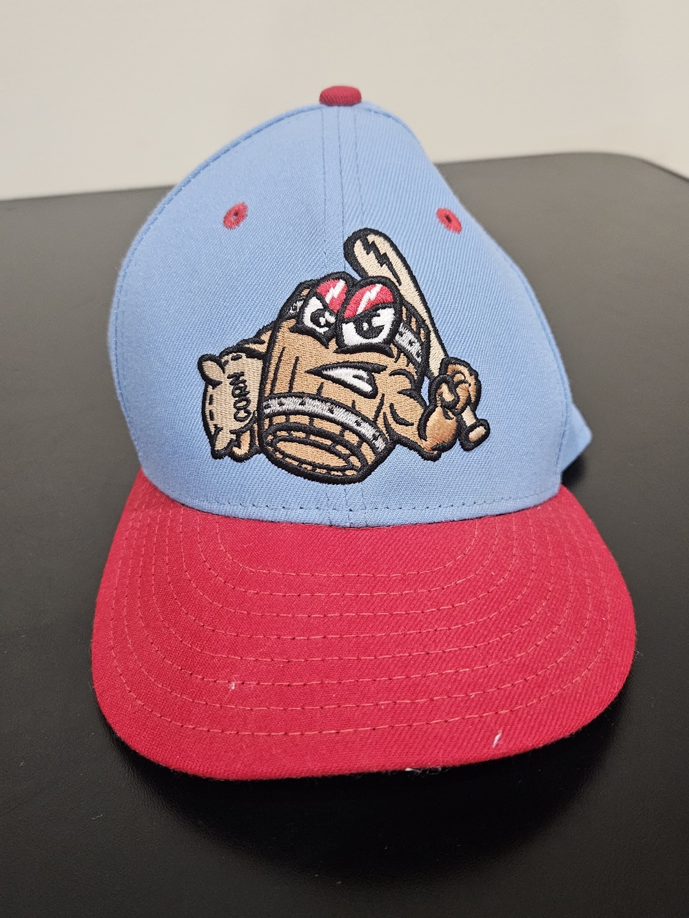 New Era 59Fifty Baseball Cap Men's 7 1/4 Louisville Bats Theme Nights Blue & Red